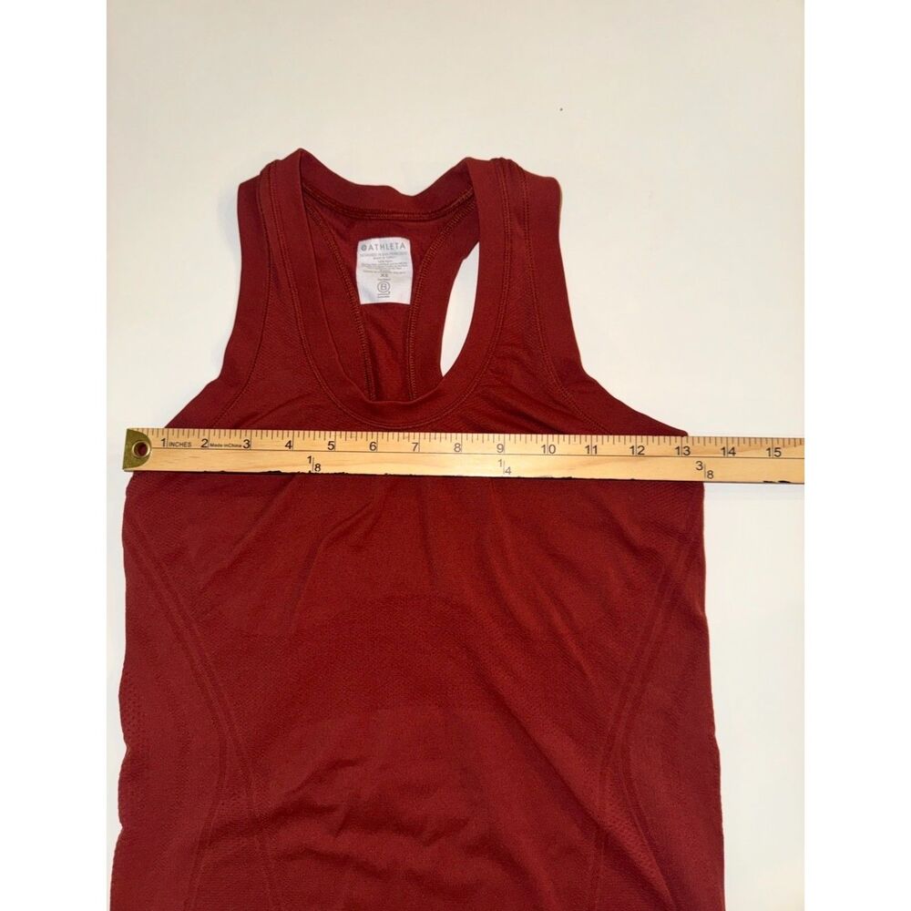 Athleta Momentum Seamless Tank XS Brick Red Racerback Workout Top